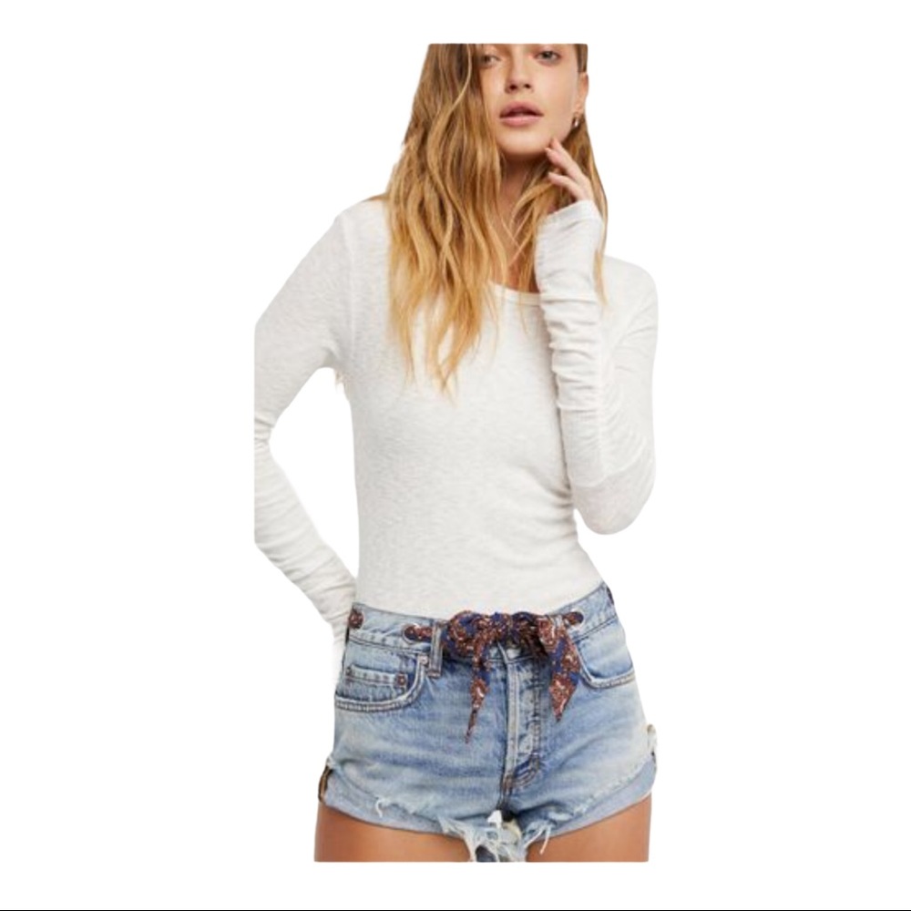 Free People We The Free Dayflower Jean Shorts 25